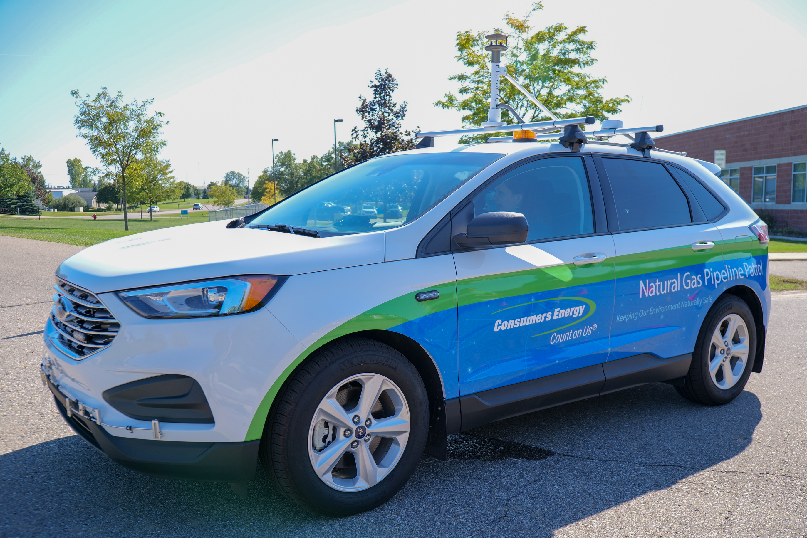 Ford Edge SUV with advanced methane detection capabilities 